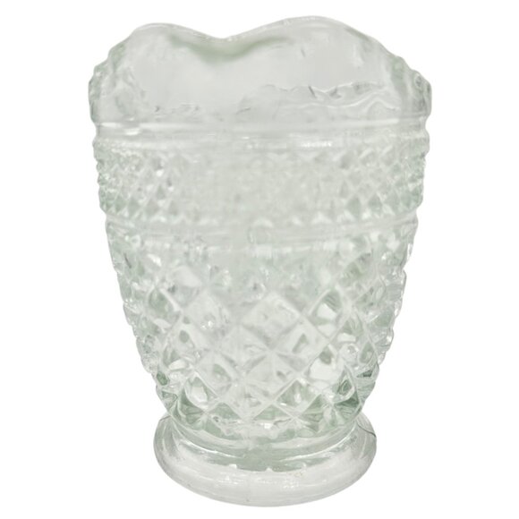 Anchor Hocking Wexford Creamer Pitcher Clear Glass 4.5 inches Tall Vintage - Picture 2 of 7